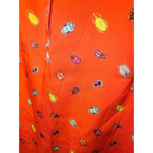 Talbots Womens Science Teacher Quirky Teacher Shirt Blouse Bugs Size Medium M - Picture 2 of 3